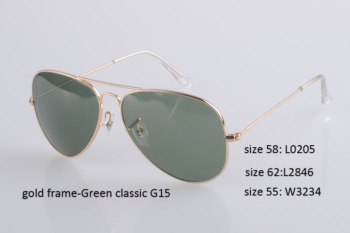 Gold Frame-Green G15-lins