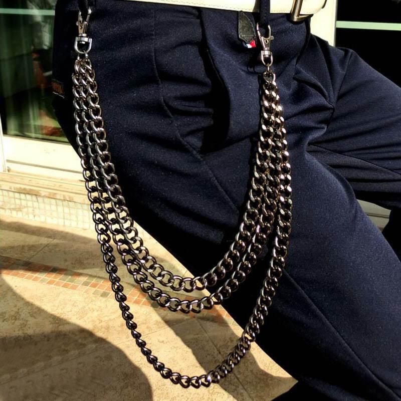 Women Punk Pant Chain belt Female Hip Hop tassel Trousers Silver gold Chain  For Pants Woman