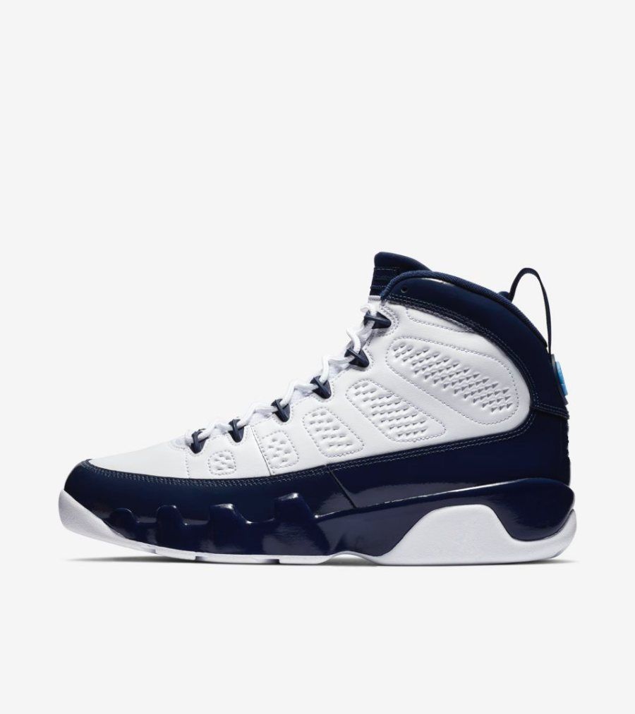 white and navy basketball shoes