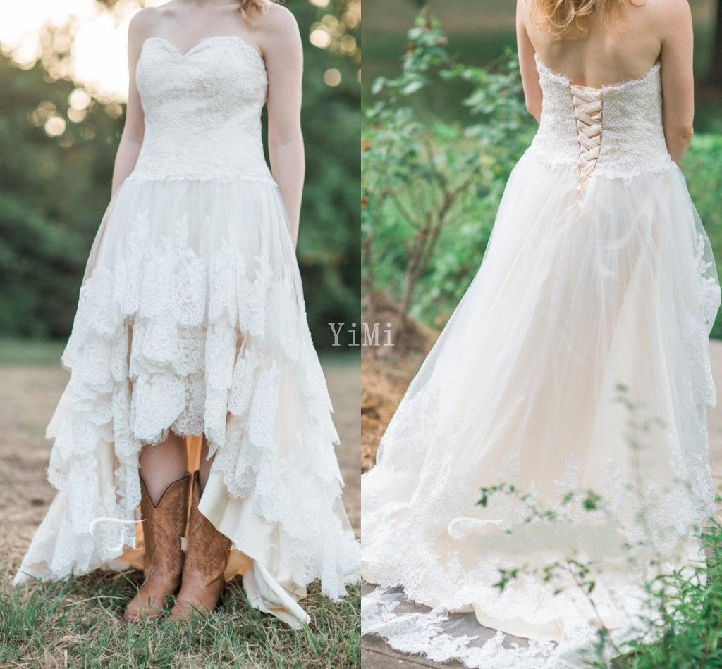 cheap high low wedding dresses