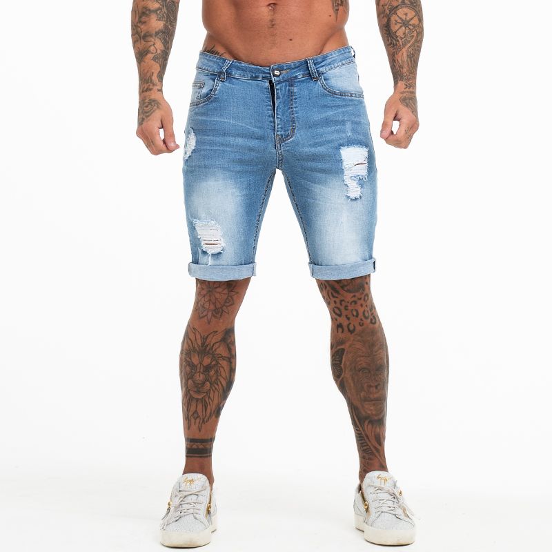 white denim mens shorts