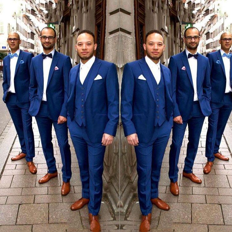 wedding royal blue groomsmen suits