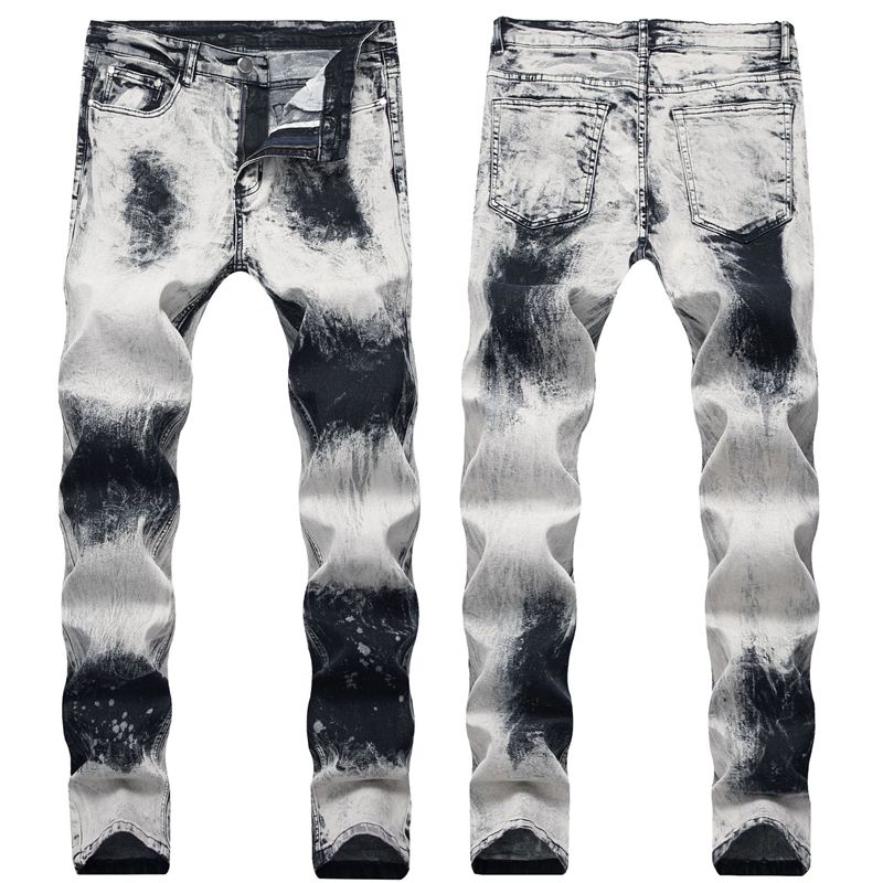 mixed color jeans