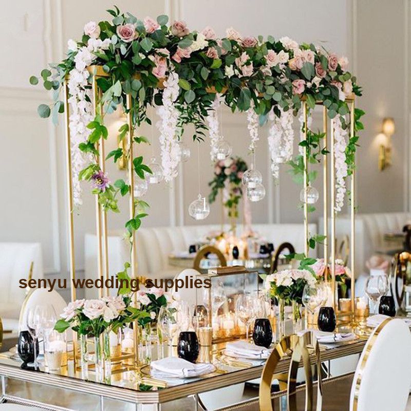 Compre Nuevo Estilo Metal Flower Stand Centros De Mesa Para Bodas Evento  Decoración Gold Centerpiece Stands Senyu0201 A 61,03 € Del  Senyuweddingsupplies | Es.Dhgate.Com