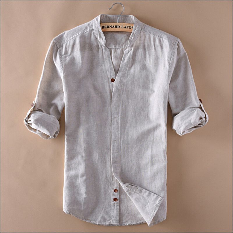 slim linen shirt