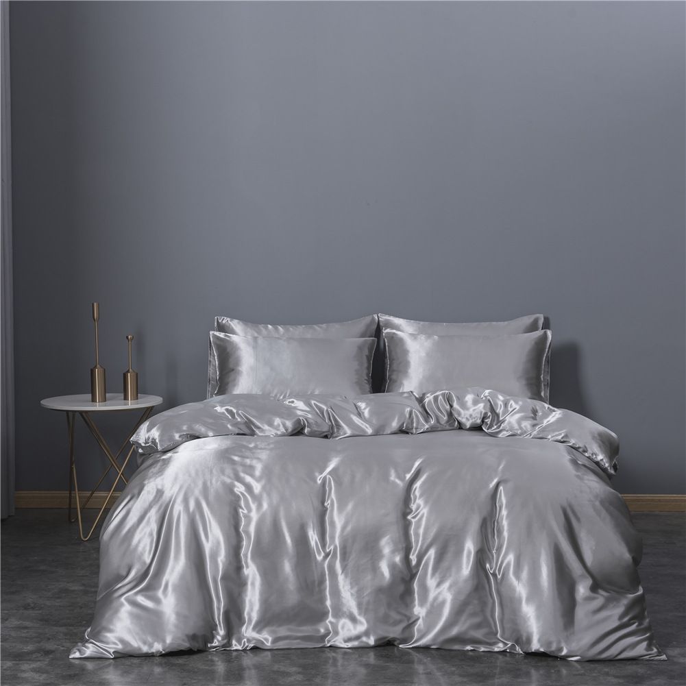 2019 High End Silk Duvet Cover Set Four Seasons Bedding Set Twin