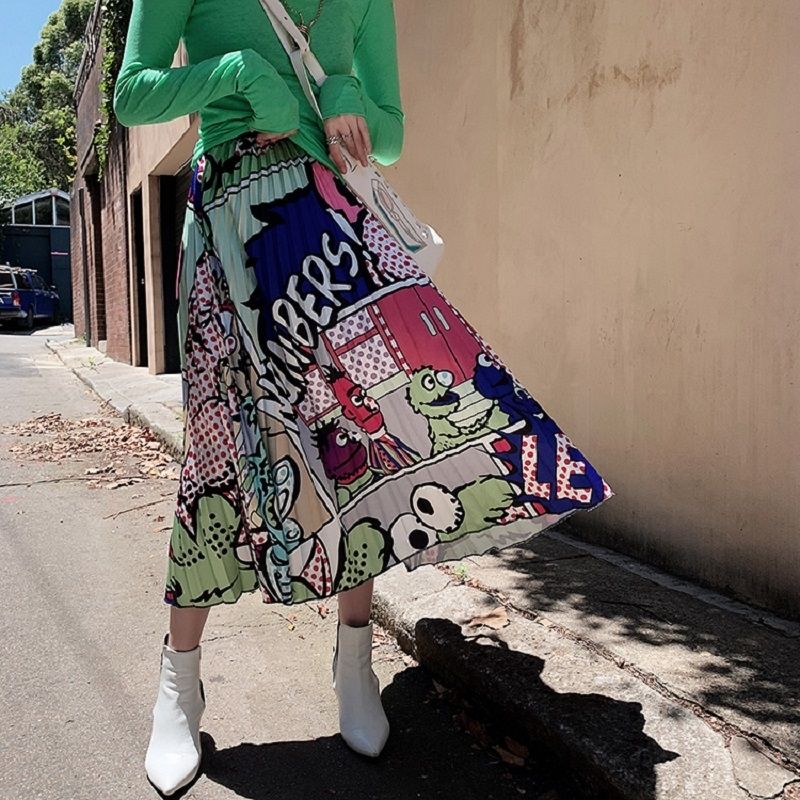 cartoon maxi skirt