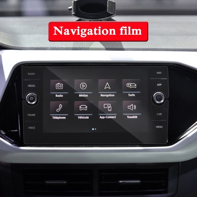 film transparent RUIYA T-Cross Film de protection d'écran en verre trempé pour système de navigation T-Cross 2018 2019 protection d'écran HD 8 pouces 