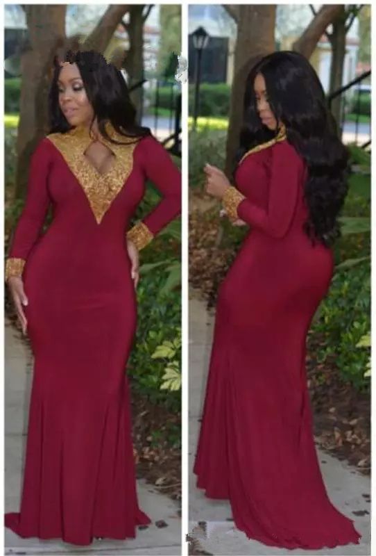 burgundy and gold prom dress