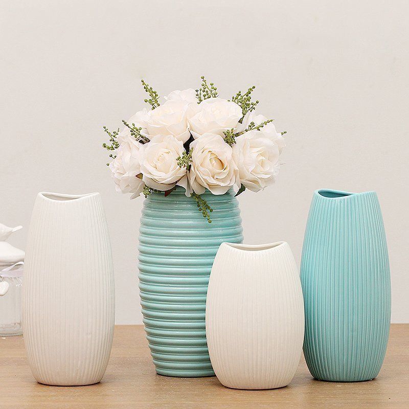 European Home Decoration Ceramic Vase Artificial Flower Vase