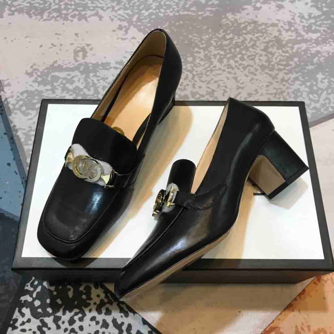 ladies high heeled loafers