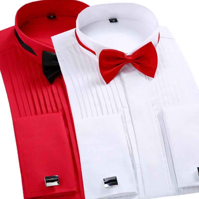 Best And Cheapest Mens Dress Shirts Mens French Cuff Tuxedo Shirt Solid