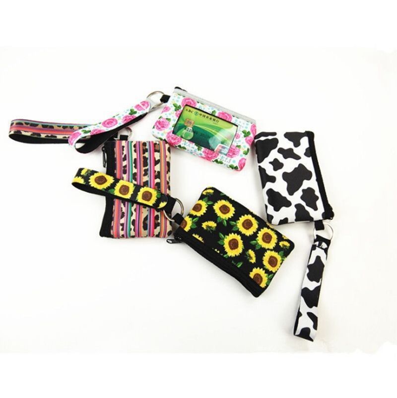 Womens Wallets Sunflower Yellow Leather Passport Wallet Change Coin Purse Girls Handbags