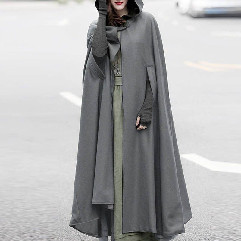 ejercito verde ZANZEA invierno de las mujeres Capa de la rebeca ocasional de la capa chaquetas Batwing Tops Outwear ejercito verde ZANZEA invierno de las mujeres Capa de la rebeca ocasional de la capa chaquetas Batwing Tops Outwear