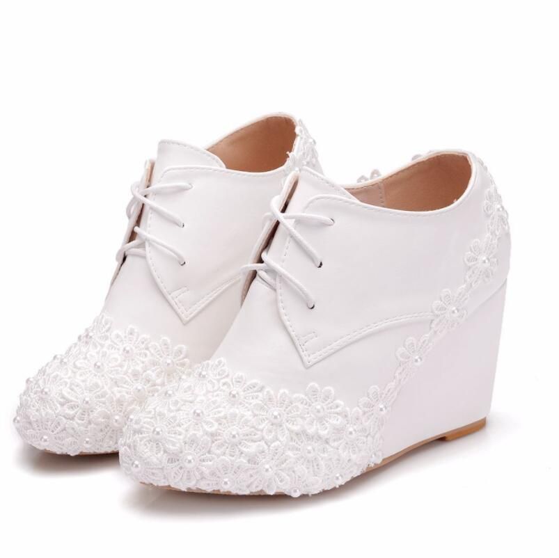 white wedge shoes