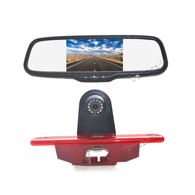 HD Vision Nocturne IR Feu de Freinage Cam/éra de recul pour Peugeot Expert 2007-2016//Fiat Scudo 2007-2016//Citroen Jumpy 2007-2016 4.3 Pouces TFT LCD Moniteur de Voitures