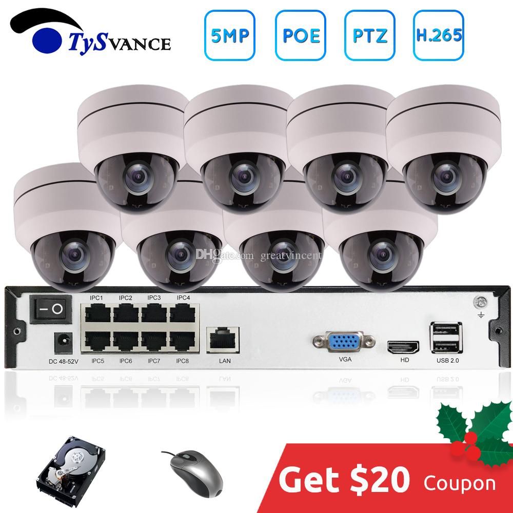 2020 8ch 5mp Poe Ptz System Kit H 265 Cctv Security 16ch Nvr