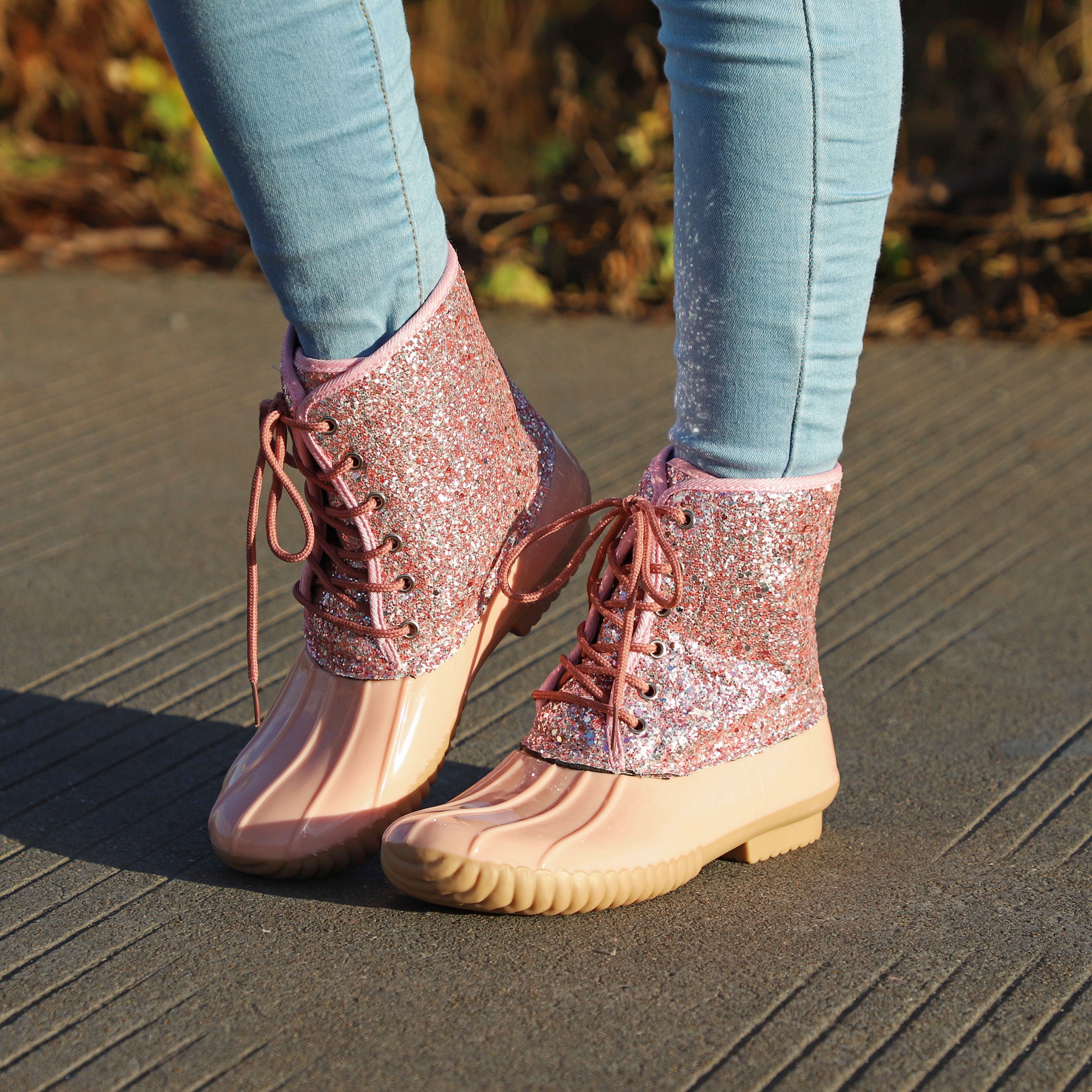 New Fashion Waterproof Leather Glitter 