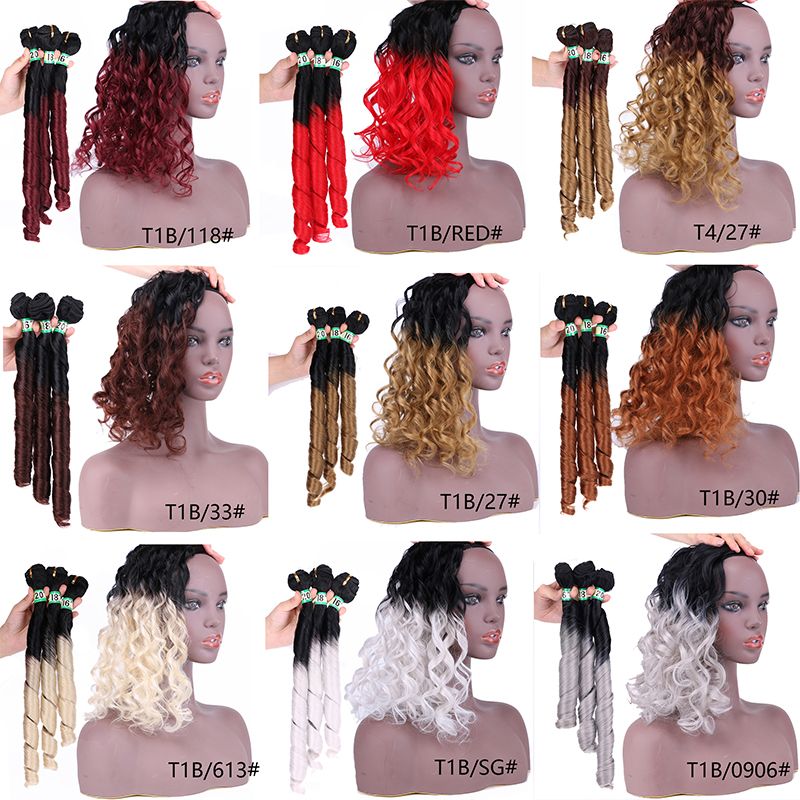 Kinky Curly Hair Bundles Synthetic Hair Extensions Blonde Hair Weave Bundles  6PCS/Pack For Women China Curly Hair And Synthetic Hair Extensions Price |  Women Ombre Curly Hair Bundles Synthetic Hair Weaves Extensions