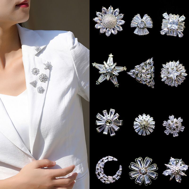 2021 Fashion Men Brooches Pin Crystal Brooch For Women High Quality