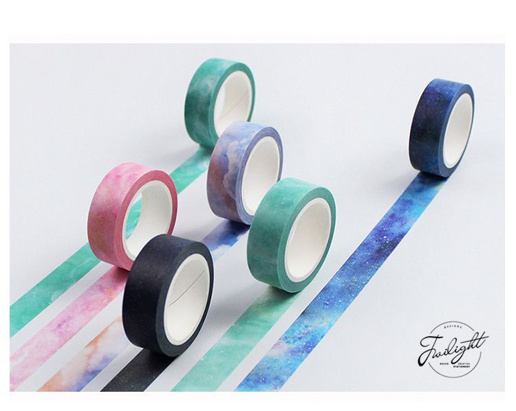 Colorful Watercolor Flags Washi Tape ~ Masking Tape Kawaii Decorative DIY Craft