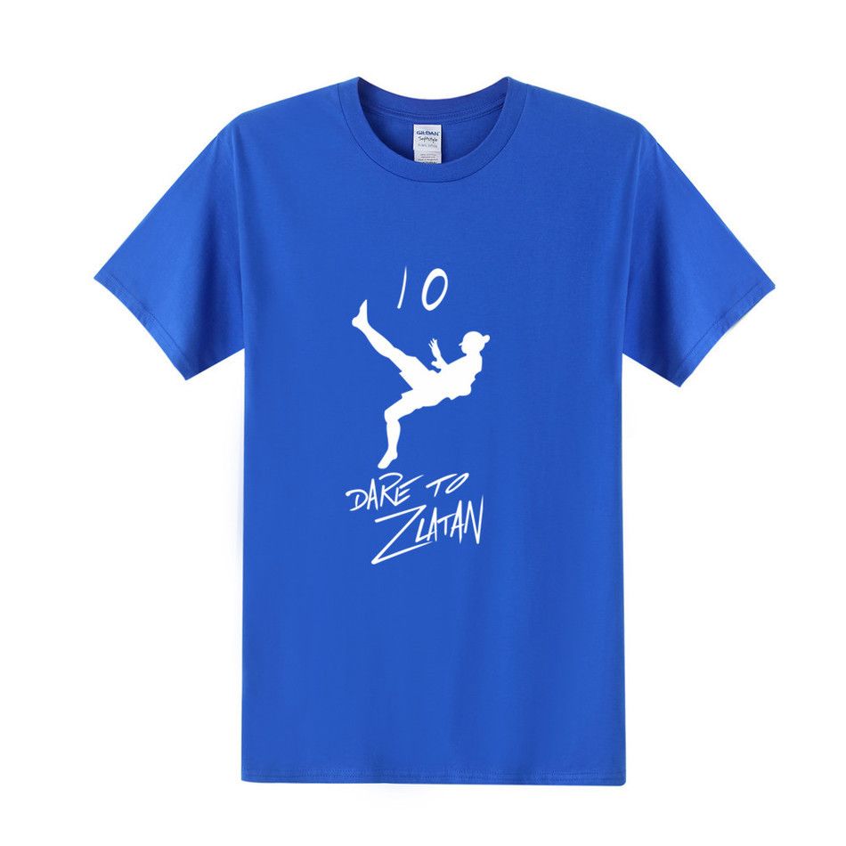 Triplicar Ordinario bandeja DARE a Zlatan Ibrahimovic T Shirts camiseta de los hombres de verano de  manga corta camiseta