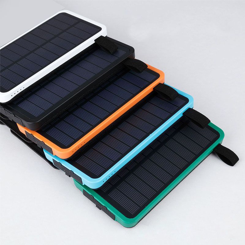 2019 20000mah Solar Power Bank Battery Panel External Charger