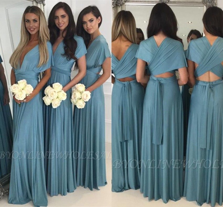 dusky blue dress