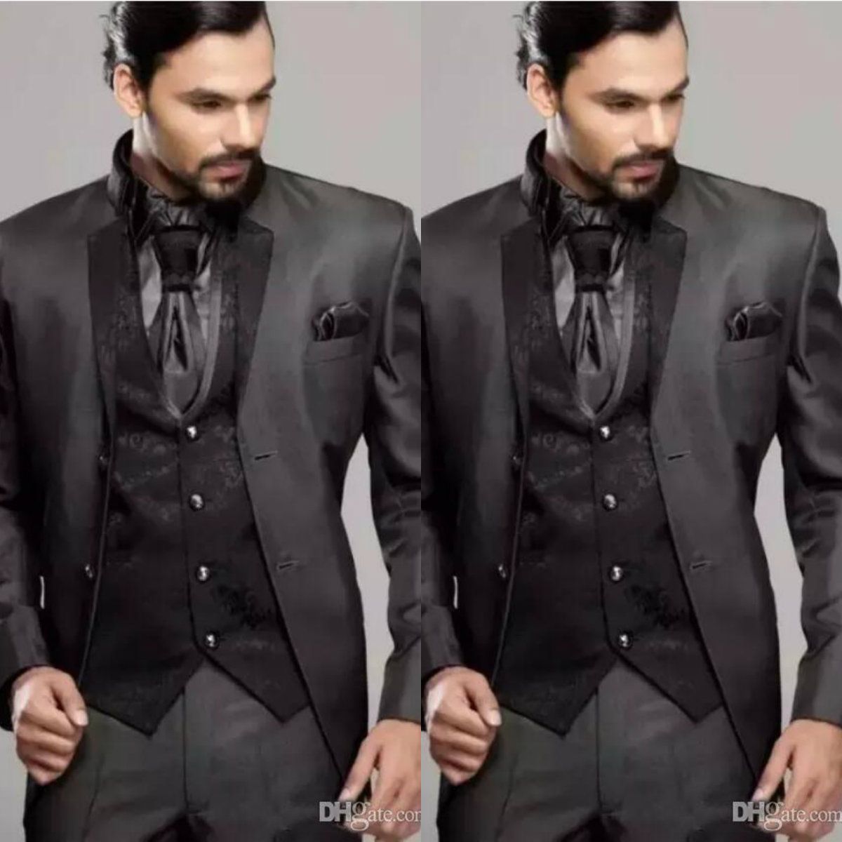 Acheter Ensemble De Smokings De Mariage Pour Hommes Noirs De 2020