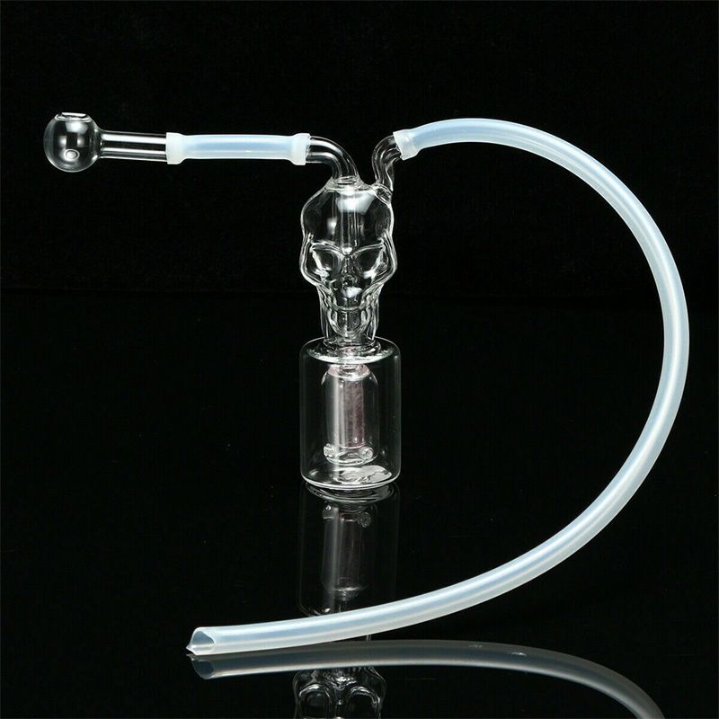 Mini Glass Hookah Water Pipe Skull Bong Shisha Smoking Tobacco 2 Tube Mini Glass Hookah Water Pipe Skull Bong Shisha Smoking Tobacco 2 Tube