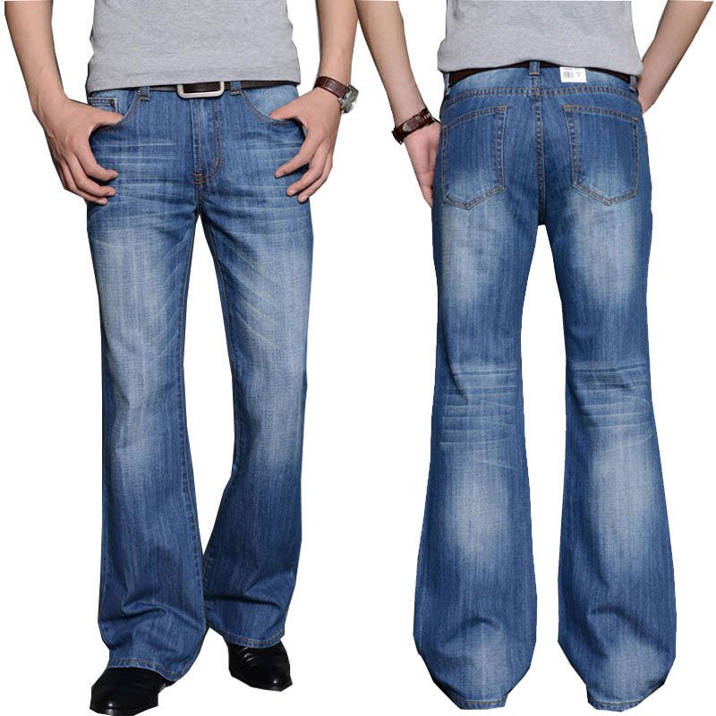 Mens Jeans 2021 Mens Modis Big Flared Boot Cut Leg Loose Fit High Waist ...