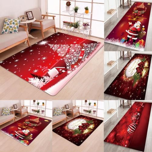 Christmas Santa Claus Anti Slip Kitchen Room Floor Mat Decor Carpet Rug New Uk Classic Non Woven Textile Cartoon Carpet Royalty Carpet Durkan Carpet