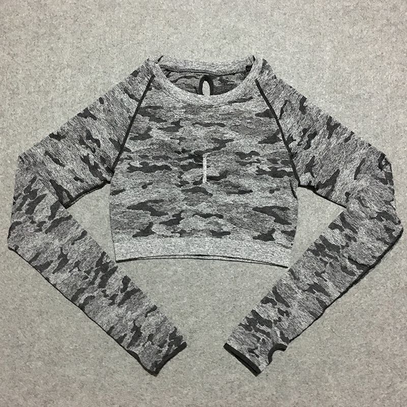 crop top camo noir