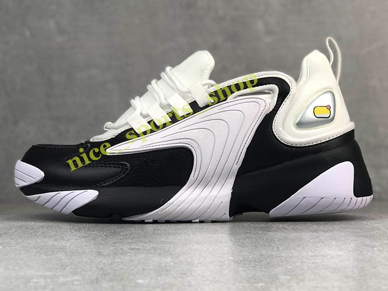Nike Estilo De Vida De Los Hombres De Los Zapatos Corrientes Zoom 2k Blanco Negro Azul Zm 00 90 Trainer Estilo De Diseno En Las Zapatillas De Deporte Causales M2k Atleticos Por