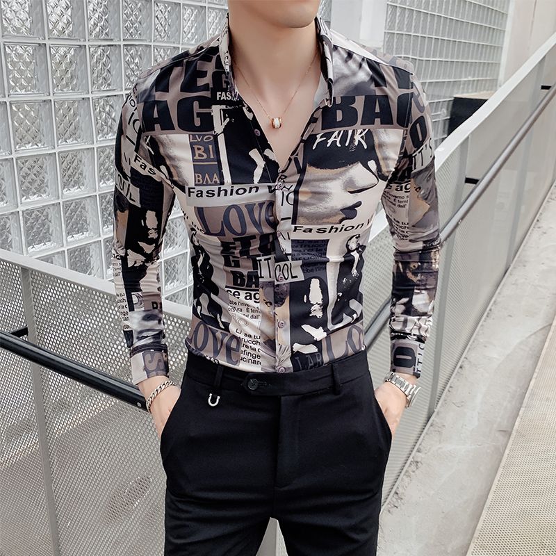 newspaper printed shirt