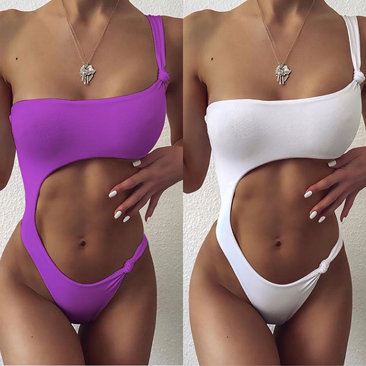 white cut out bikini