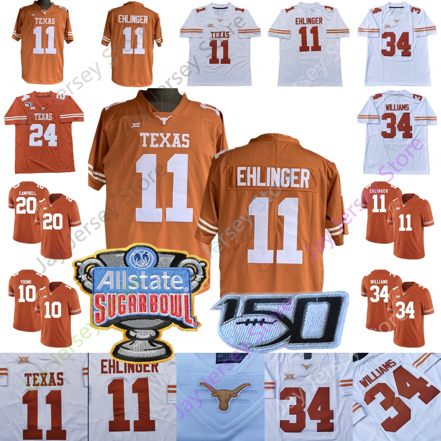 sam ehlinger youth jersey