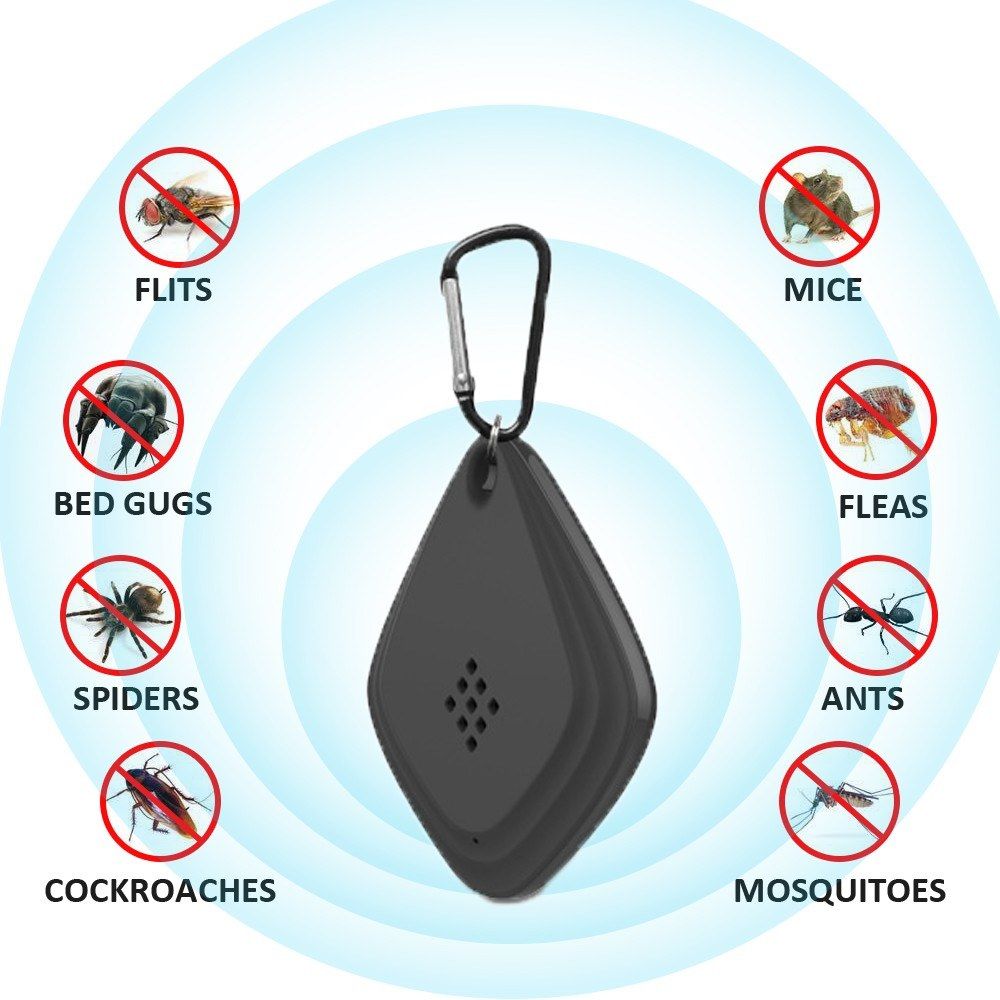 2020 Portable USB Electronic Mosquito Repeller Keychain Ultrasonic