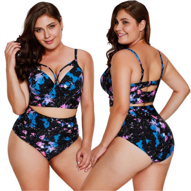 plus size galaxy swimsuit