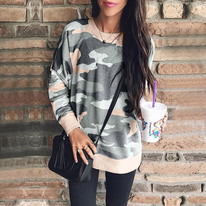 Compra Sudaderas Con Capucha Para Mujer Sudaderas Camuflaje Impreso Sudadera  Tumblr Oversized Autumn Harajuku Abrigo Femenino Casual Básico Jerseys  Barato | Entrega Rápida Y Calidad | Es.Dhgate