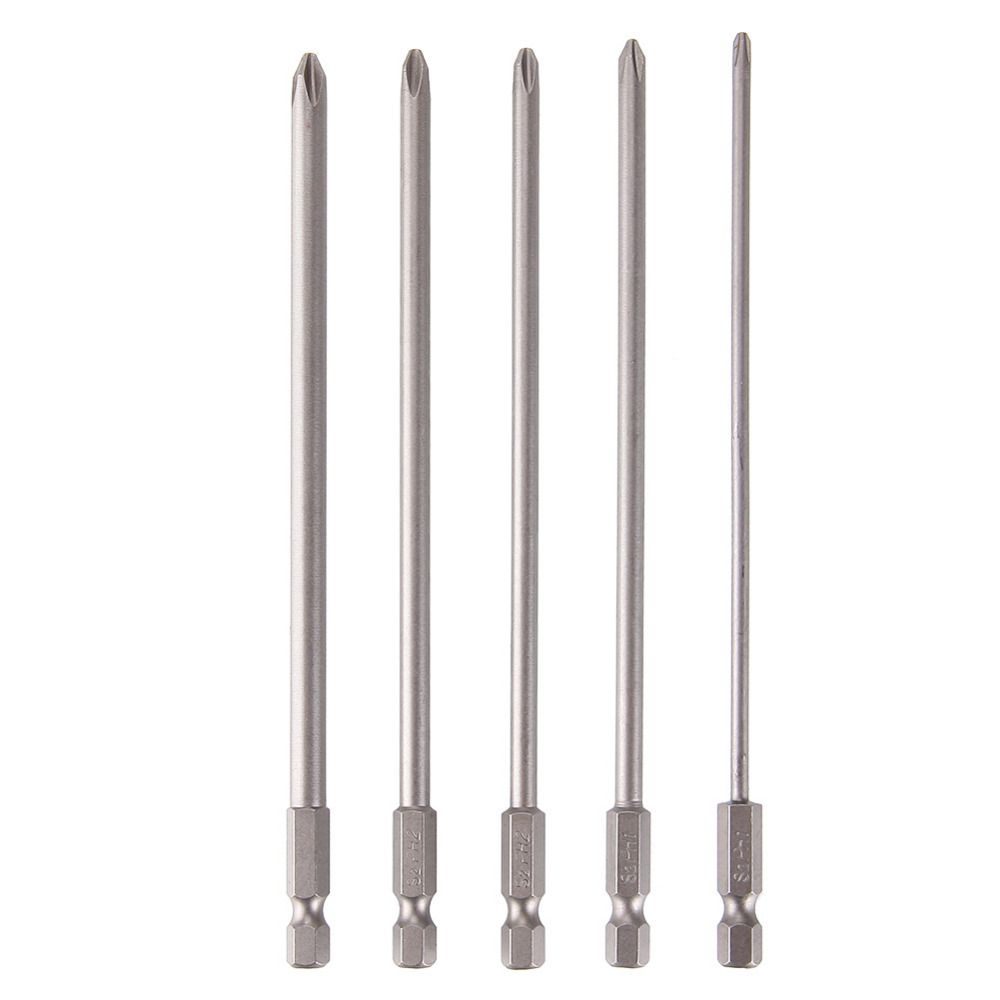10PCS Screwdriver Bits Set,magnetic Cross head S2 steel with 1//4 inch Hex Shank 150mm,for air screwdrivers etc Industrial Tools electric drills