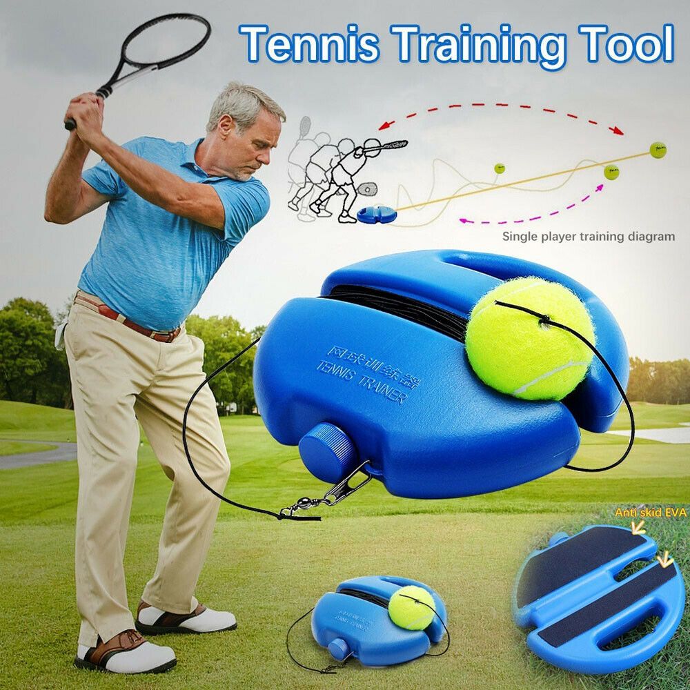 2020 Tennis Trainer Basic Exerciser Tennis Training Tool With Rope Singles Beating Automatic Rebound Rubber Band Sparring Device From Yaeniniter 9 41 Dhgate Com