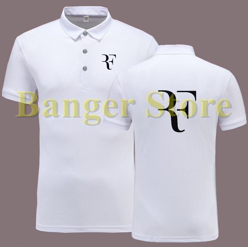 Roger Federer Rf Polos con cuello Botones Camisa polo Camisa polo para mujeres y hombres Polos de diseño Polos de lujo