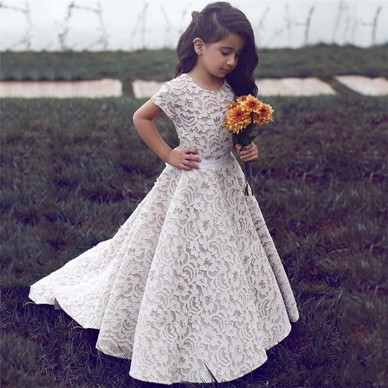 lace flower girl dresses uk