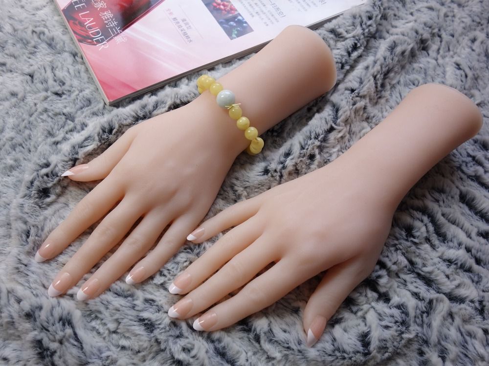 PINK GLASS RING JEWELRY DISPLAY HAND ~ ACCESSORIES MANNEQUIN ~