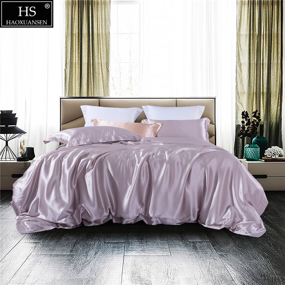 Mulberry Silk Bedding Sets With Hidden Button Both Side 19 Mm Silk