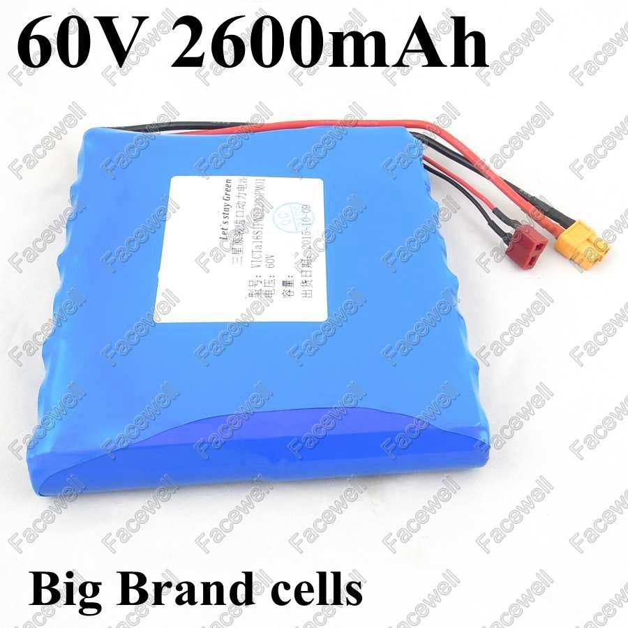 GTK 60v Electric Unicycle Battery 60v 2.6ah Lithium Battery 60v 2600mah 18650 Brand Cells