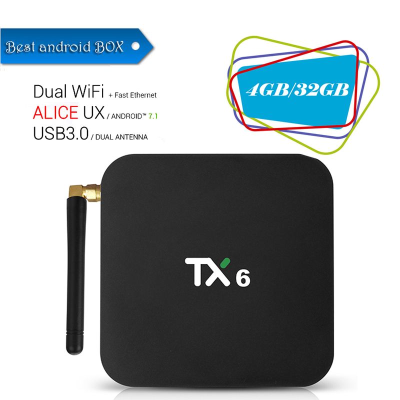 Android Smart TV Box Allwinner H6 Quad Core 4GB 32GB Dual Band Wifi 2