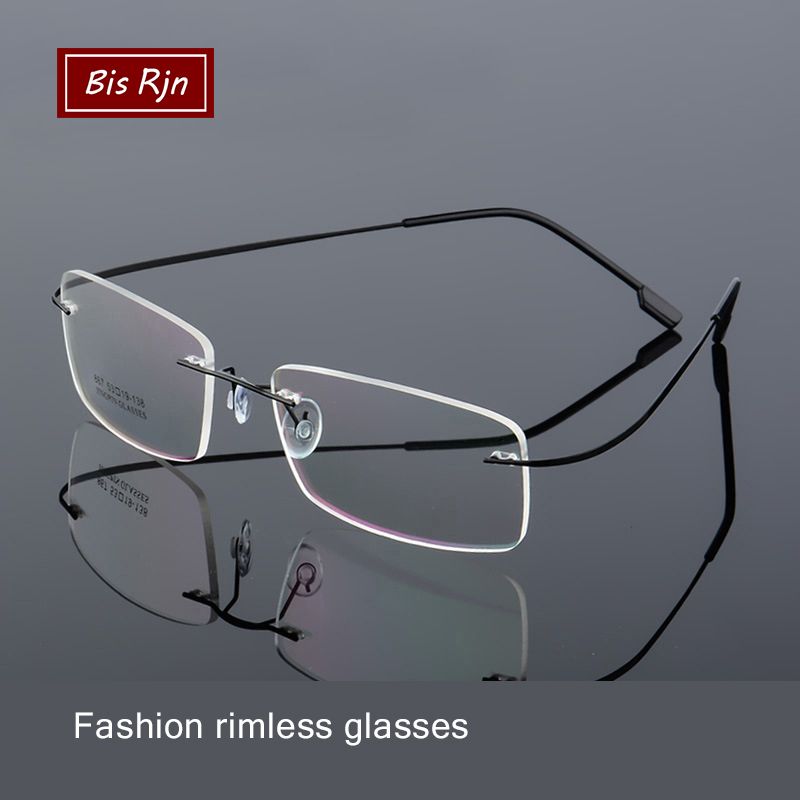 square rimless eyeglasses