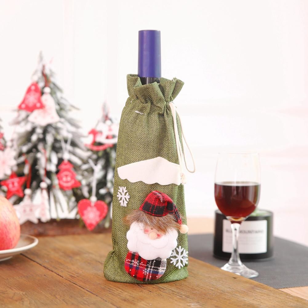 2019 Christmas Wine Bottle Bags Cover Christmas Party Decorations